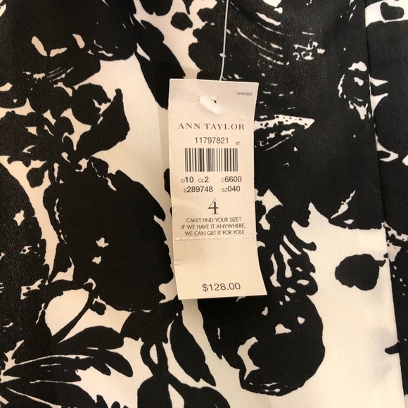NWT Ann Taylor Black And White Layered Top Dress - Picture 4 of 4